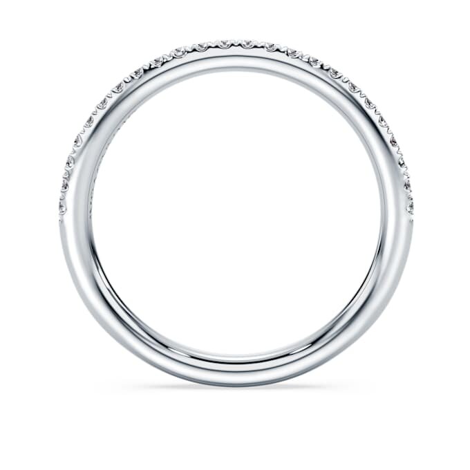 Bague d’éternité avec diamants synthétiques de 0,2 ct au total, forme ronde, or blanc 14 carats Bague d’éternité avec diamants synthétiques de 0,2 ct au total, forme ronde, or blanc 14 carats