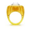 Bague de cocktail Dulcis, taille coussin, pavé, jaune Bague de cocktail Dulcis, taille coussin, pavé, jaune