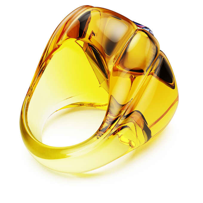 Bague de cocktail Dulcis, taille coussin, pavé, jaune Bague de cocktail Dulcis, taille coussin, pavé, jaune
