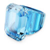 Bague de cocktail Lucent, taille octogonale, bleue