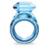 Bague de cocktail Lucent, taille octogonale, bleue
