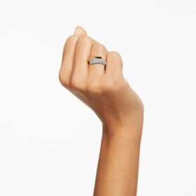Bague Dextera blanche, plaquée or