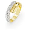 Bague Dextera blanche, plaquée or