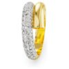 Bague Dextera blanche, plaquée or