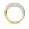 Bague Dextera blanche, plaquée or