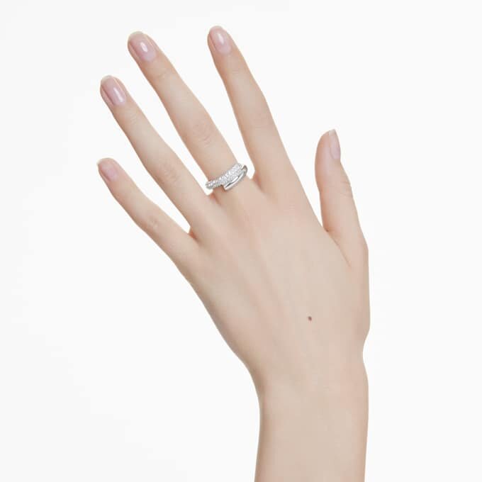 Bague Dextera blanche, plaquée rhodium Bague Dextera blanche, plaquée rhodium