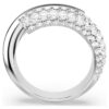 Bague Dextera blanche, plaquée rhodium Bague Dextera blanche, plaquée rhodium
