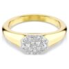 Bague Dextera à tailles variées, blanche, plaquée or Bague Dextera à tailles variées, blanche, plaquée or