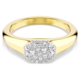 Bague Dextera à tailles variées, blanche, plaquée or