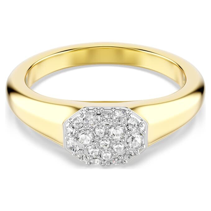Bague Dextera à tailles variées, blanche, plaquée or Bague Dextera à tailles variées, blanche, plaquée or