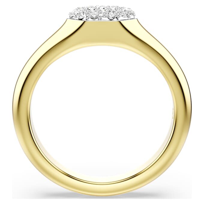 Bague Dextera à tailles variées, blanche, plaquée or Bague Dextera à tailles variées, blanche, plaquée or