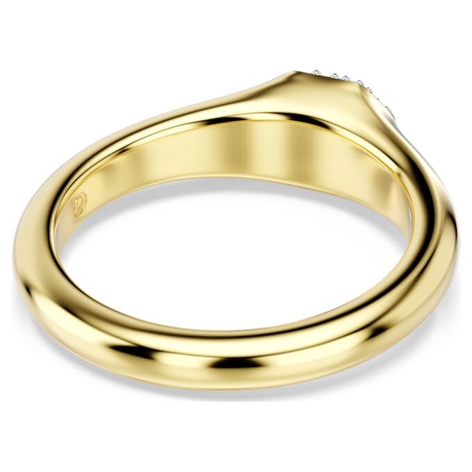 Bague Dextera à tailles variées, blanche, plaquée or Bague Dextera à tailles variées, blanche, plaquée or