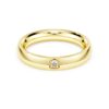 Bague Eternity avec diamants synthétiques de 0,05 ct au total, forme ronde, or jaune 14 carats Bague Eternity avec diamants synthétiques de 0,05 ct au total, forme ronde, or jaune 14 carats