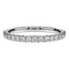 Bague Eternity Band avec diamants synthétiques 0,4 ct au total, forme ronde, argent sterling Bague Eternity Band avec diamants synthétiques 0,4 ct au total, forme ronde, argent sterling