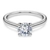 Bague Eternity en diamants synthétiques, 1 ct au total, forme ronde, or blanc 14 carats Bague Eternity en diamants synthétiques, 1 ct au total, forme ronde, or blanc 14 carats