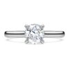 Bague Eternity en diamants synthétiques, 1 ct au total, forme ronde, or blanc 14 carats Bague Eternity en diamants synthétiques, 1 ct au total, forme ronde, or blanc 14 carats