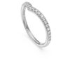 Bague Eternity V Band avec diamants synthétiques 0,25 ct au total, forme ronde, or blanc 14 carats Bague Eternity V Band avec diamants synthétiques 0,25 ct au total, forme ronde, or blanc 14 carats