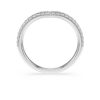 Bague Eternity V Band avec diamants synthétiques 0,25 ct au total, forme ronde, or blanc 14 carats Bague Eternity V Band avec diamants synthétiques 0,25 ct au total, forme ronde, or blanc 14 carats
