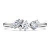 Bague Galaxy avec diamants synthétiques 0,43 ct au total, formes variées, argent sterling
