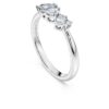Bague Galaxy avec diamants synthétiques 0,43 ct au total, formes variées, argent sterling