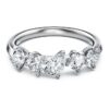 Bague Galaxy avec diamants synthétiques, 1 ct au total, formes variées, or blanc 14 carats Bague Galaxy avec diamants synthétiques, 1 ct au total, formes variées, or blanc 14 carats