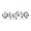 Bague Galaxy avec diamants synthétiques, 1 ct au total, formes variées, or blanc 14 carats Bague Galaxy avec diamants synthétiques, 1 ct au total, formes variées, or blanc 14 carats