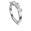 Bague Galaxy avec diamants synthétiques, 1 ct au total, formes variées, or blanc 14 carats Bague Galaxy avec diamants synthétiques, 1 ct au total, formes variées, or blanc 14 carats