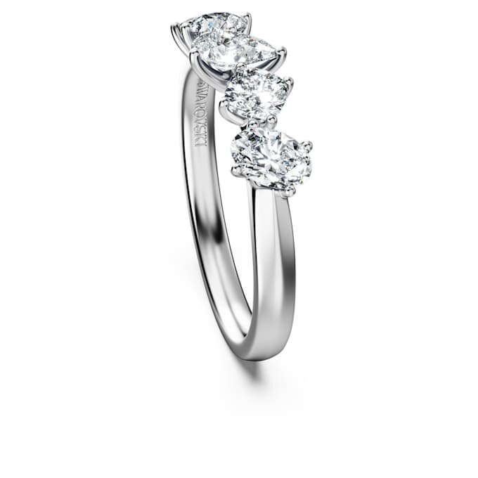 Bague Galaxy avec diamants synthétiques, 1 ct au total, formes variées, or blanc 14 carats Bague Galaxy avec diamants synthétiques, 1 ct au total, formes variées, or blanc 14 carats