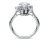 Bague Galaxy avec diamants synthétiques de 2 carats au total, forme ronde, or blanc 14 carats Bague Galaxy avec diamants synthétiques de 2 carats au total, forme ronde, or blanc 14 carats