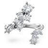 Bague Galaxy Bypass avec diamants synthétiques de 1,25 ct au total, formes variées, or blanc 14 carats Bague Galaxy Bypass avec diamants synthétiques de 1,25 ct au total, formes variées, or blanc 14 carats