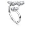 Bague Galaxy Bypass avec diamants synthétiques de 1,25 ct au total, formes variées, or blanc 14 carats Bague Galaxy Bypass avec diamants synthétiques de 1,25 ct au total, formes variées, or blanc 14 carats