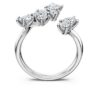 Bague Galaxy Bypass avec diamants synthétiques de 1,25 ct au total, formes variées, or blanc 14 carats Bague Galaxy Bypass avec diamants synthétiques de 1,25 ct au total, formes variées, or blanc 14 carats