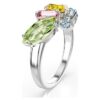 Bague Gema, tailles variées, multicolore, plaquée rhodium Bague Gema, tailles variées, multicolore, plaquée rhodium
