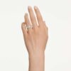 Bague Hyperbola, tailles variées, blanche, finition argentée Bague Hyperbola, tailles variées, blanche, finition argentée
