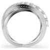 Bague Hyperbola, tailles variées, blanche, finition argentée Bague Hyperbola, tailles variées, blanche, finition argentée