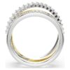 Bague Hyperbola à tailles variées, blanche, finition métaux mélangés Bague Hyperbola à tailles variées, blanche, finition métaux mélangés