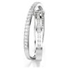 Bague Hyperbola à tailles variées, blanche, plaquée rhodium Bague Hyperbola à tailles variées, blanche, plaquée rhodium