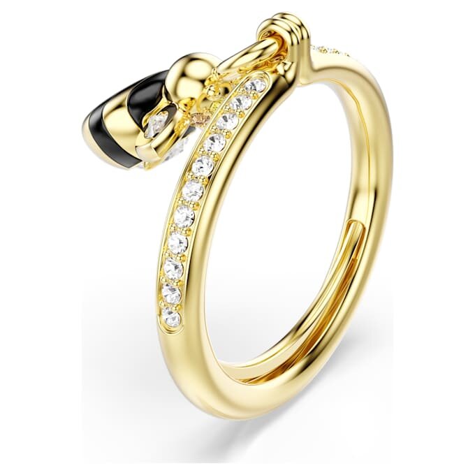Bague Idyllia à motif « Abeille » : tailles variées, multicolore, plaquée or Bague Idyllia à motif « Abeille » : tailles variées, multicolore, plaquée or