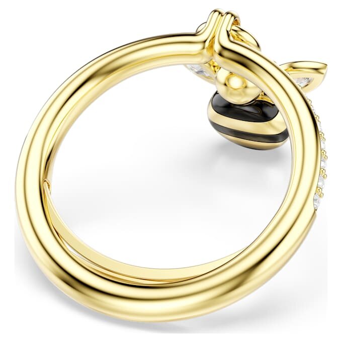 Bague Idyllia à motif « Abeille » : tailles variées, multicolore, plaquée or Bague Idyllia à motif « Abeille » : tailles variées, multicolore, plaquée or