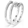 Bague Idyllia à motif « flèche » aux tailles variées, blanche, plaquée rhodium Bague Idyllia à motif « flèche » aux tailles variées, blanche, plaquée rhodium