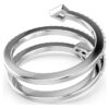 Bague Idyllia à motif « flèche » aux tailles variées, blanche, plaquée rhodium Bague Idyllia à motif « flèche » aux tailles variées, blanche, plaquée rhodium