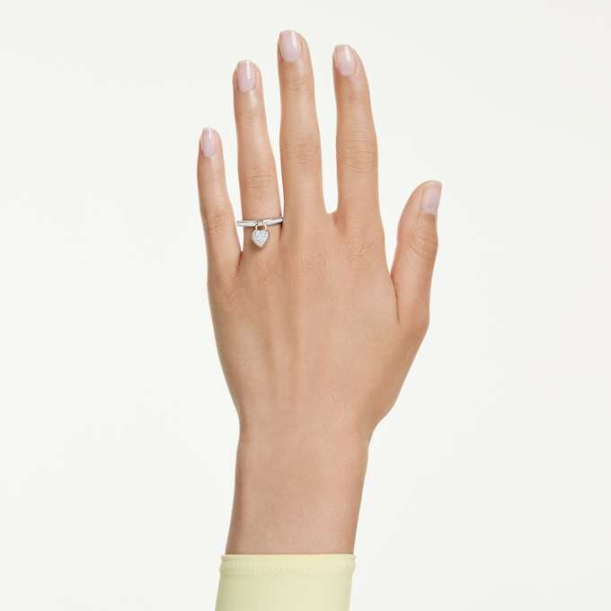Bague Idyllia à motif, tailles variées, cœur, rose, finition métaux mélangés Bague Idyllia à motif, tailles variées, cœur, rose, finition métaux mélangés