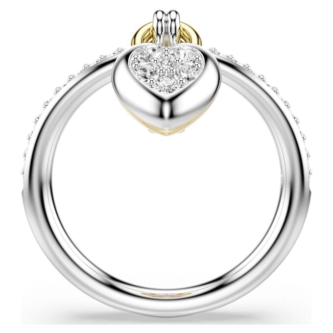 Bague Idyllia à motif, tailles variées, cœur, rose, finition métaux mélangés Bague Idyllia à motif, tailles variées, cœur, rose, finition métaux mélangés