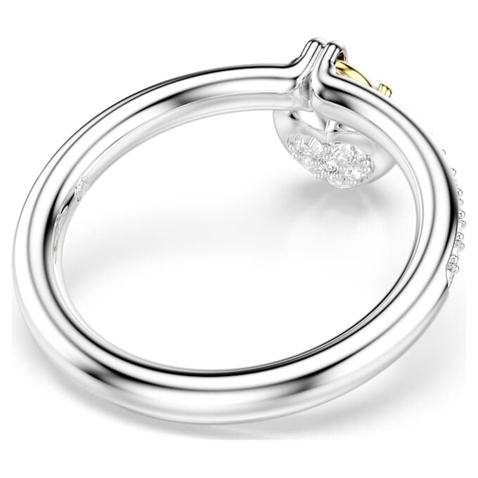 Bague Idyllia à motif, tailles variées, cœur, rose, finition métaux mélangés Bague Idyllia à motif, tailles variées, cœur, rose, finition métaux mélangés