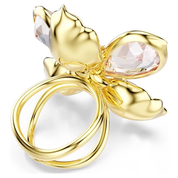 Bague Idyllia à motif, tailles variées, fleur, multicolore, plaqué or Bague Idyllia à motif, tailles variées, fleur, multicolore, plaqué or