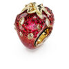 Bague Idyllia Motif, tailles variées, fraise, rouge, plaqué or Bague Idyllia Motif, tailles variées, fraise, rouge, plaqué or