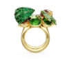 Bague Idyllia à motifs multicolores, plaquée or
