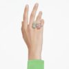 Bague Idyllia, tailles variées, fleur, multicolore, plaquée or
