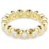 Bague Imber, taille ronde, blanche, plaquée or Bague Imber, taille ronde, blanche, plaquée or