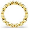 Bague Imber, taille ronde, blanche, plaquée or Bague Imber, taille ronde, blanche, plaquée or